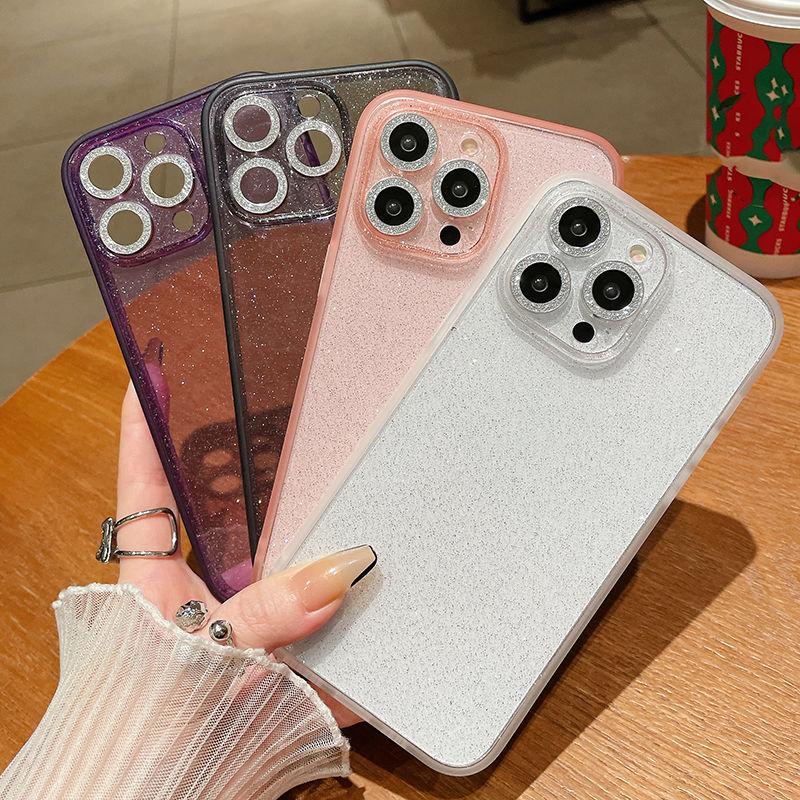 Husă transparentă cu sclipici de lux din silicon pentru Iphone 14 12 13 Pro Max Husă moale rezistentă la șocuri