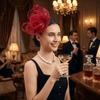 Fancy Vintage Mesh Headwear Headdress Flower Elegant Fascinator Hat Feather Hair Accessories Wedding Headwear Social Gatherings