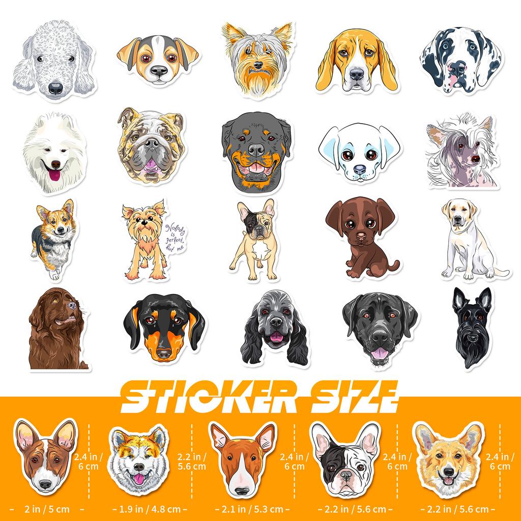 50 Personalized Puppy Creative Car Stickers Cute Golden Retriever Dog Stickers