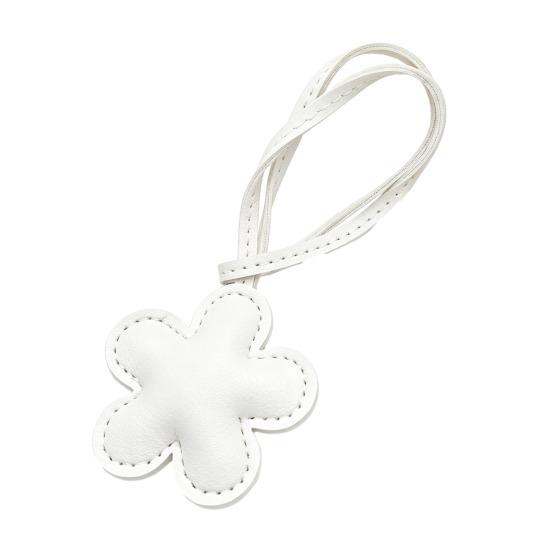 Leather Flower Pendant Cherry Blossom Keychain Cotton Filled Cute Floral Bag Charm Floral Hanging Pendant Bag Car Accessories