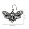 Goth Gothic Death Skull Moth Chain Earrings for Men Women Pendant Choker Earrings Vintage Punk Jewelry New Fashion
