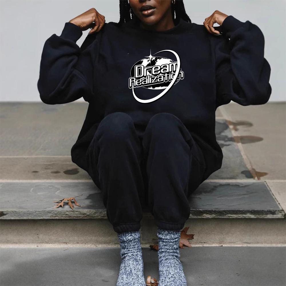 Trendy Women's Autumn Sweatshirt: European Size, Casual, Fashionable, Comfortable, Mid-High Collar, Long-Sleeved
