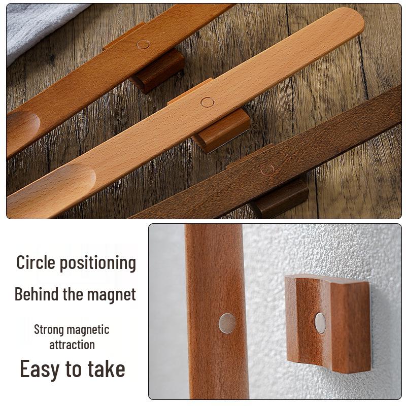 Black Walnut Magnetic Shoehorn: Long Handle Shoe Puller for Pregnant Women, Elderly, and Easy Wear, Premium Solid Wood.