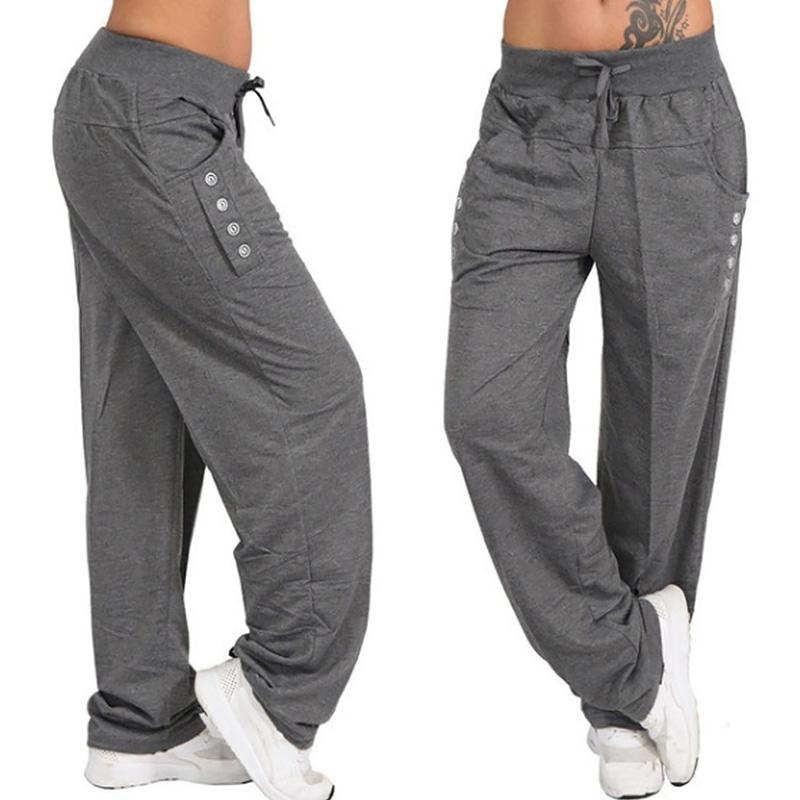 Bequeme, lockere, lässige, einfarbige Harlan-Yoga-Jogginghose für Damen