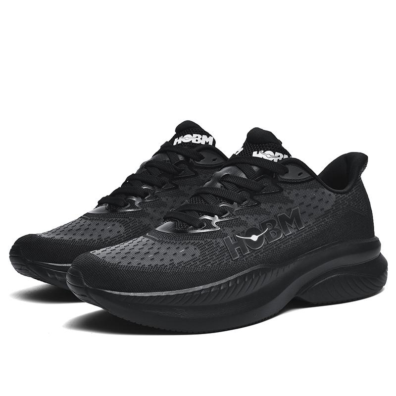 HOBM Men's Running Shoes Ultra Light Tennis Sport Breathable Sneakers Tenis Masculino Black Mesh Walking Casual Jogging Trainers