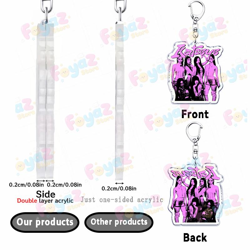 Fashion K-pop Katseye Sis Keychain Accessories Bag Softisstrong Megan Manon Keyrings Jewelry Gifts for Friends