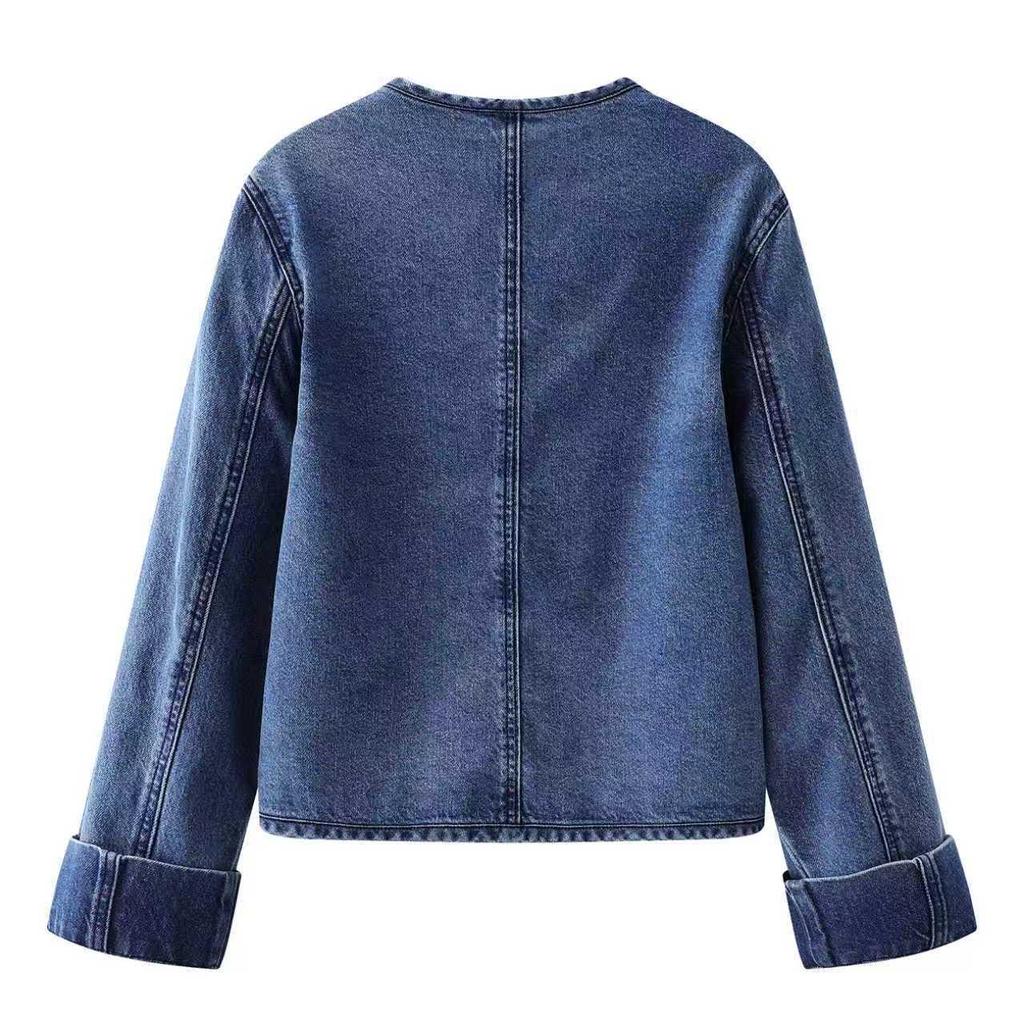 Retro Chinese-Style Frog Button Denim Jacket - Love it to Death! NiNi Inspired National Style, Loose-Fit Spring Coat for Women.