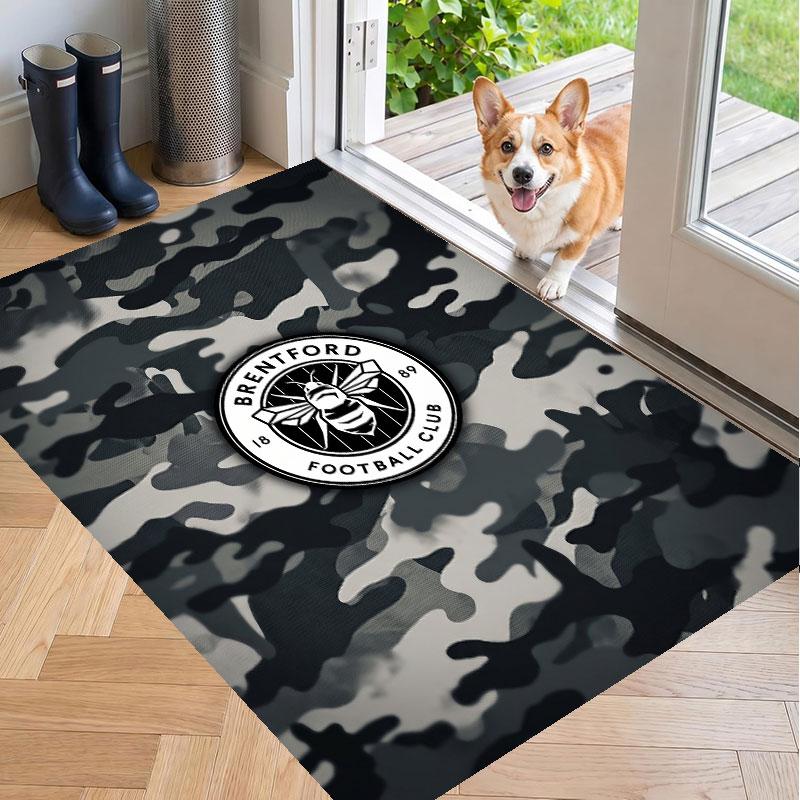 Soft Floor Carpet Brentford Football Pattern Area Rug Decorative Mat For Home Room Decoration