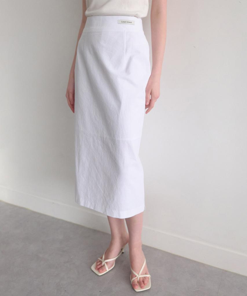 Le Nav Les Linen Skirt (White)
