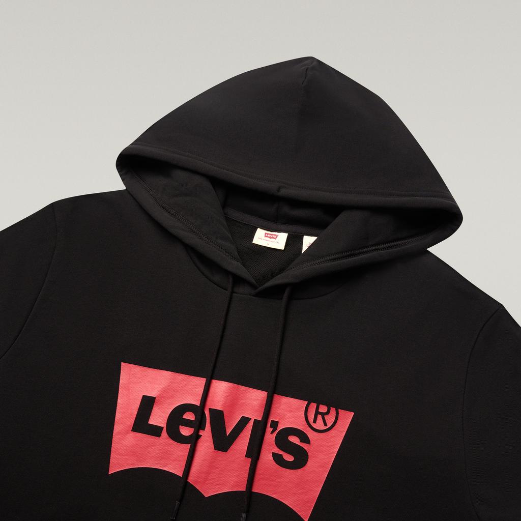 Levi's Sweatshirts Men's Black Hooded Moderate Straight Fit 003YT-0000