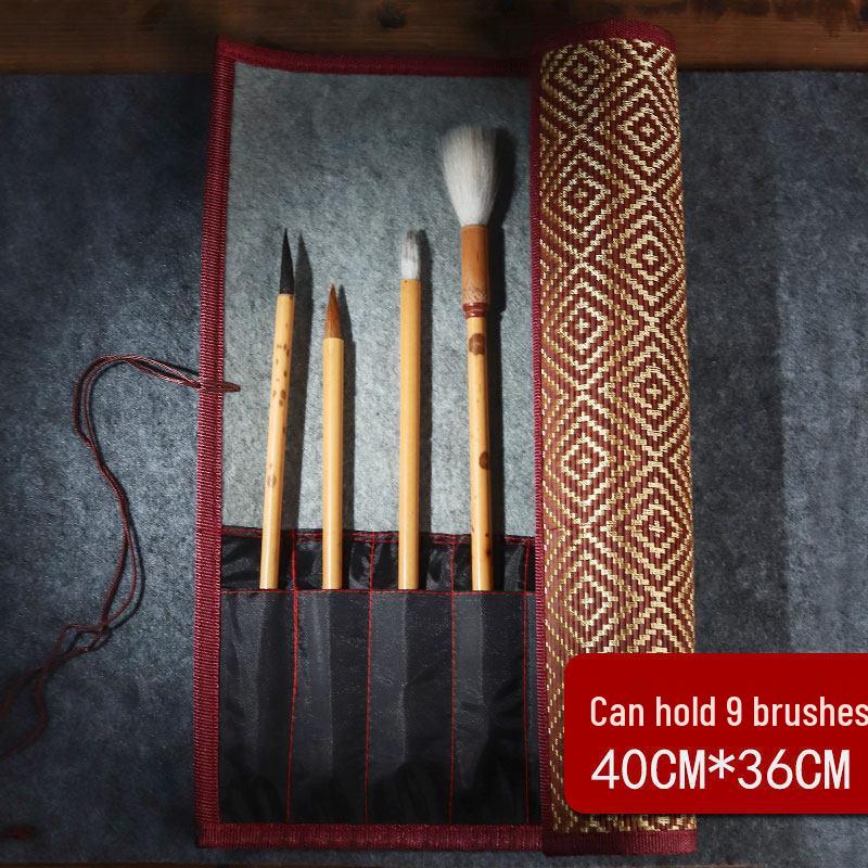 Ancient Style Bamboo Brush Pouch: Large Capacity, Multi-Specifications