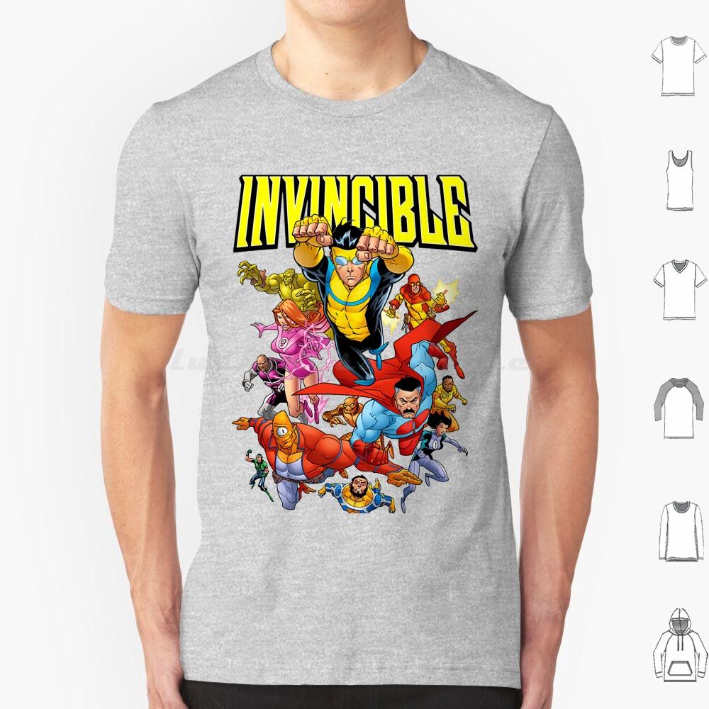 Invincible Invincible Cartoon T Shirt Cotton Men Women DIY Print Invincible Comics Anime Manga Invincible Comic Superhero Omni