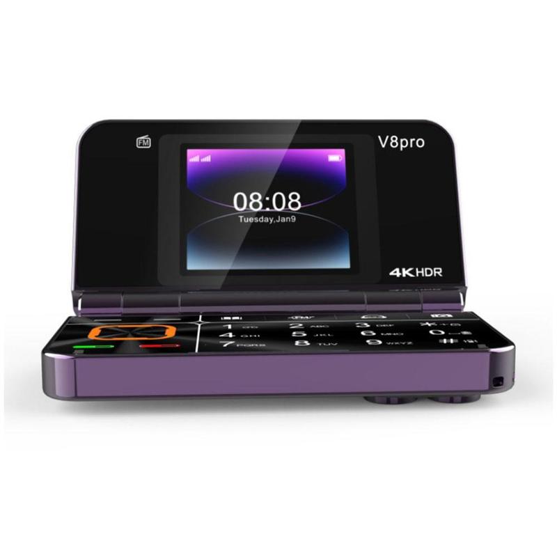 V-899 Rollover skládací mobilní telefon Neinteligentní 2G cizí jazyk mobil