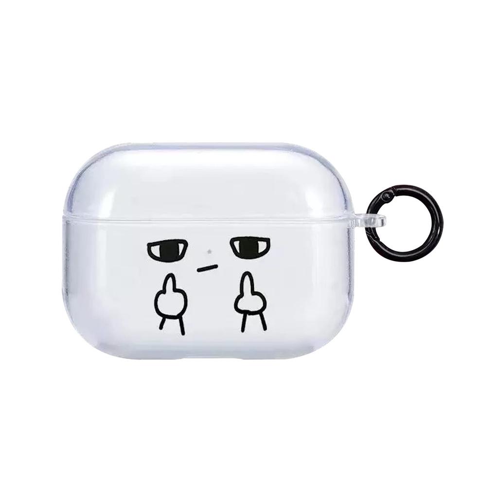 Applicable Airpodspro1 Apple earphone case spoof expression earphone case 1/1/1/pro soft case transparent