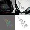 1PC Crack Lightning Creative Motorcycle Sticker For DIY Motorbike Front Fairing Fuel Tank Helmet Vinyl Decals Scooter Decoration