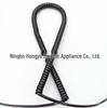2-Core Black PU Flat Spring Cable with White Connector for Automotive Multi-functional Use