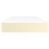 Pocket Spring Mattress Medium Cream 80 X 200 X 20 Cm Artificial Leather