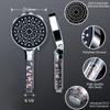 6 Modes Shower Head Handheld Powerful Flow with Beads Filter Pressure Boost Water Saving Shower Head