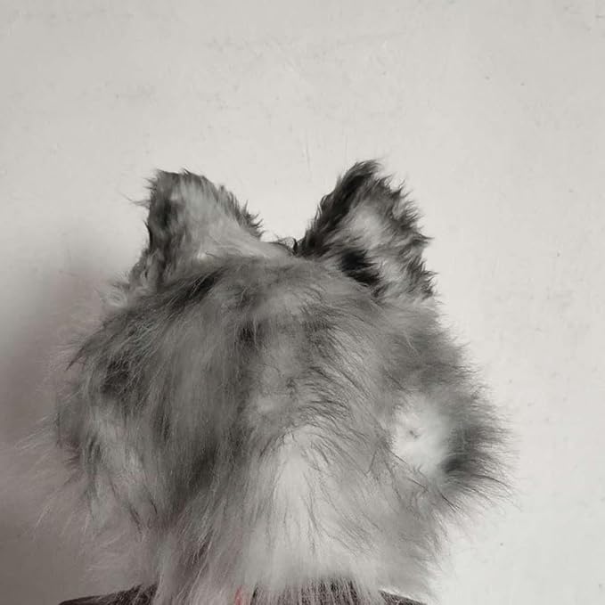 Gray Haired Wolf Latex Mask