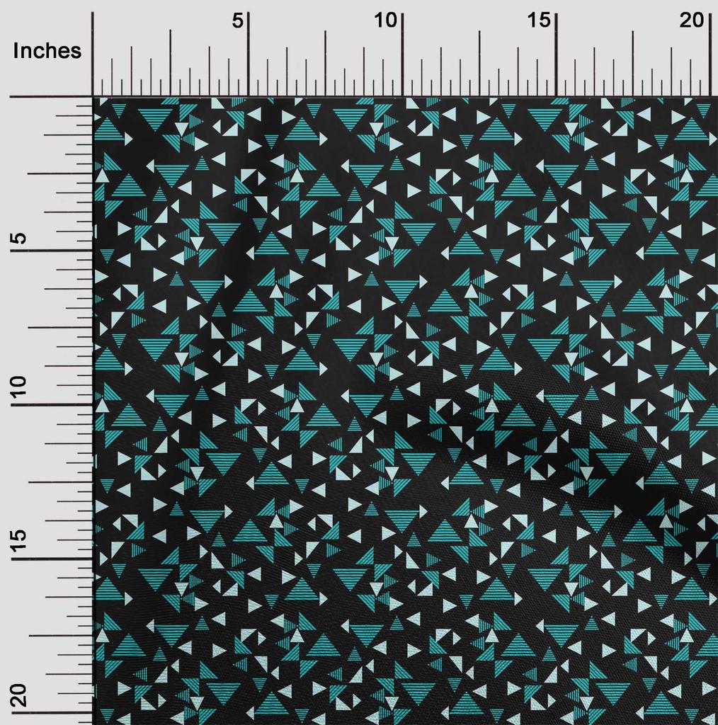 oneOone Cotton Flex Fabric Triangle Geometric Print Fabric By Yard 40 Inch