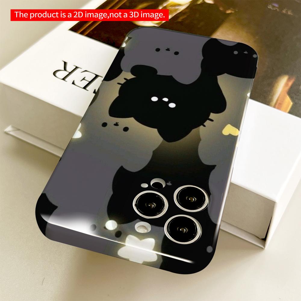 Black Cat Silhouette Night Glow Phone Case All inclusive film hard phone case, compatible with iPhone 18 Pro Max 17 16 15 14 13 12 11