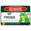 Metal Wall Poster Frog Vintage Green Garden Decor