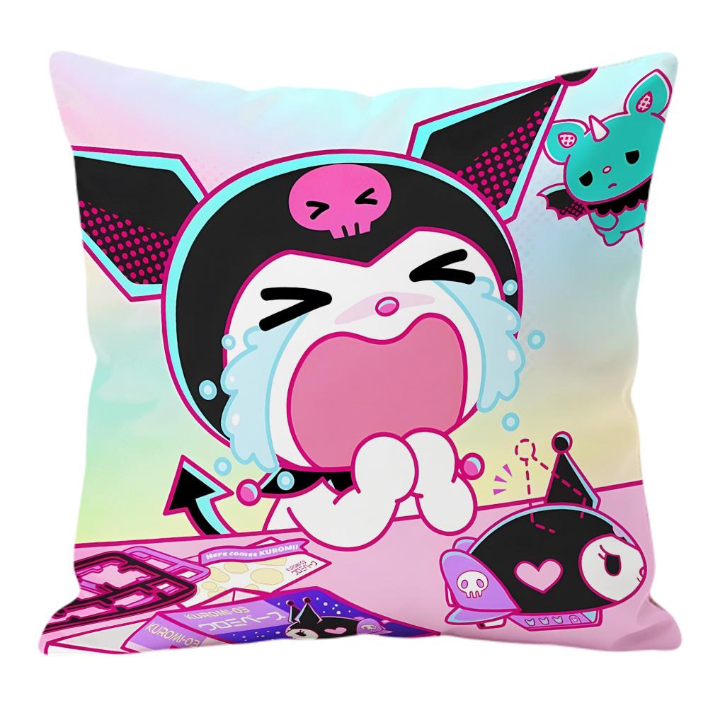 Kuromi Double Sided Print Decorative Cushion Cover for Sofa Bedroom Cool Room Stuff Cool Things for the Room Y2K Room Decor