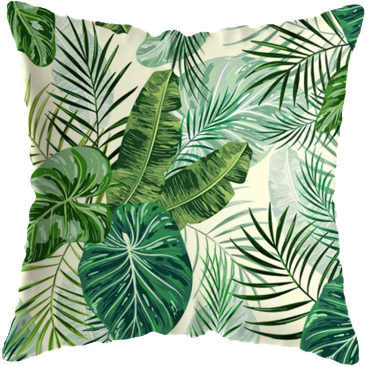 Soft Pillow Cushion Covers 45x45 Cm Decorative Pillows Throw Green Patterns Pillowcase for Sofa Home