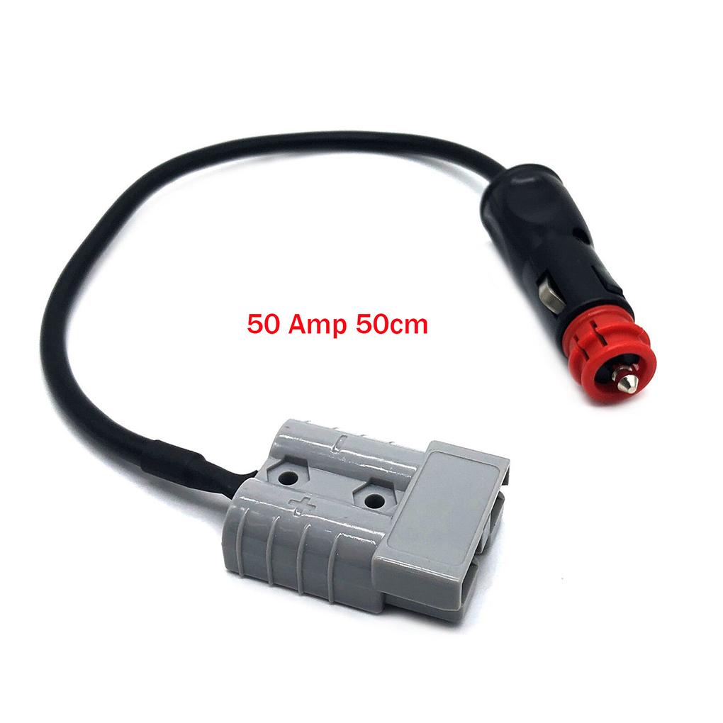 50A 50cm 12V Car Power Adapter Plug to Cigarette Lighter Connector  Easy Install for RV Boat Auto Electrical Supplies