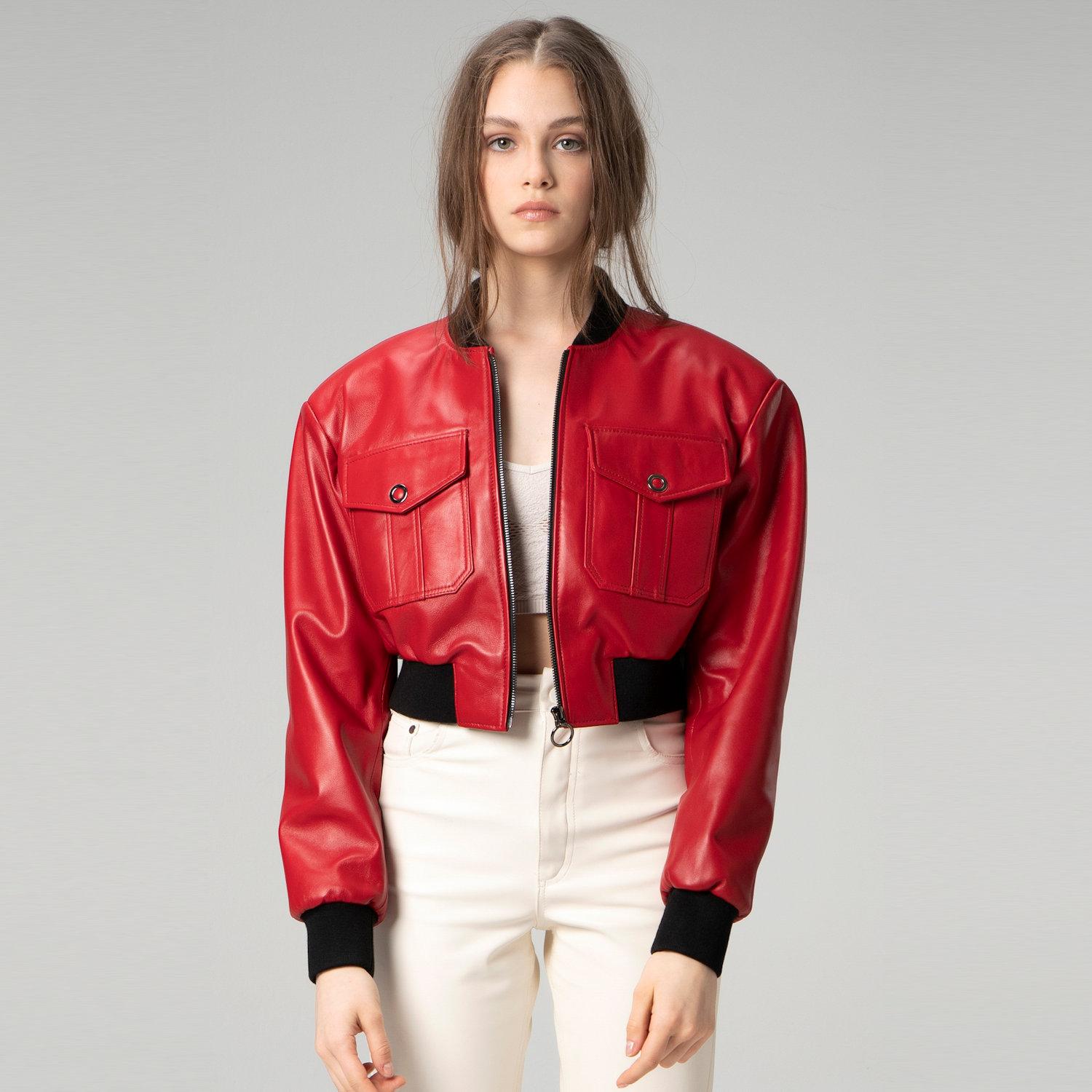 

Женская, женская куртка из натуральной кожи, женская куртка L темно-синий