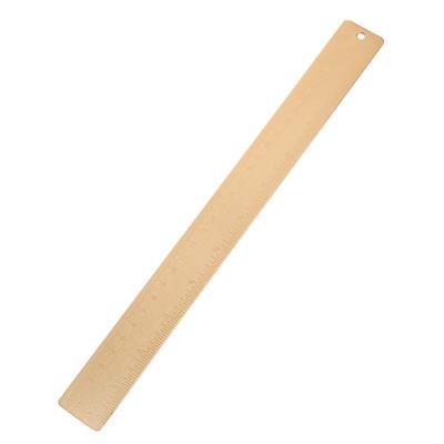 Wielofunkcyjna Poręczna Linijka Prosta z Przejrzystymi Podwójnymi Skalami Vintage Mosiężny Zakładka 30cm Długość dla Dzieci Studentów