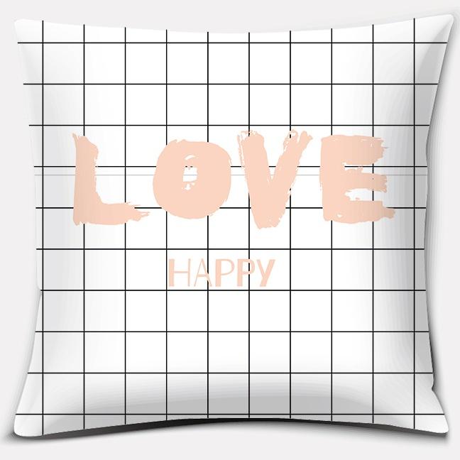 Nordic Modern Pink Series Pillow Gift Home Office Decoration Pillow Bedroom Sofa Car Cushion Cover (45Cm * 45Cm)
