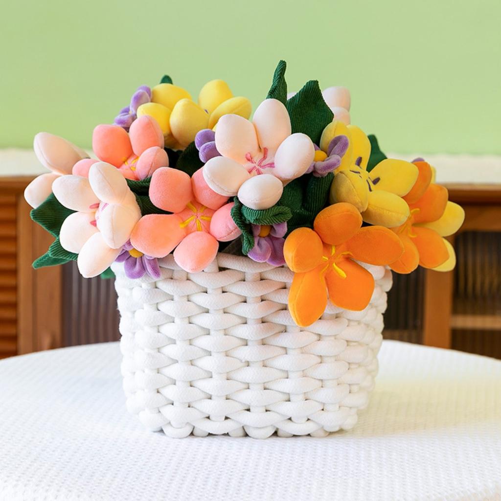 30cm Plush Flower Bouquet in Shadow Box, Framed Rose Bear Art for Home, Valentine's Day Present