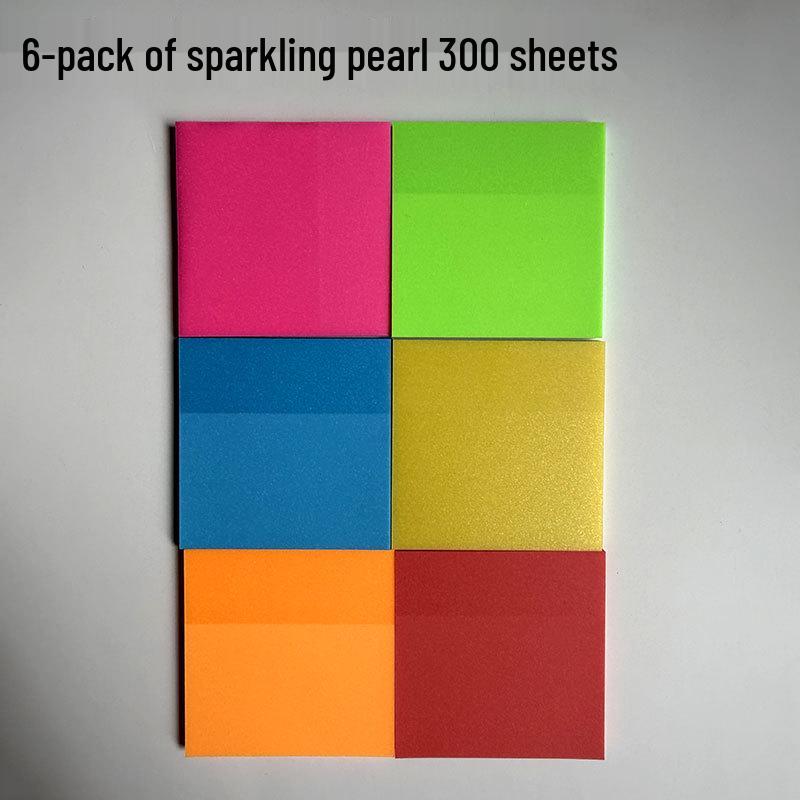 Transparent Colored PET Sticky Notes - Reusable, See-Through, Fluorescent Index Stickers