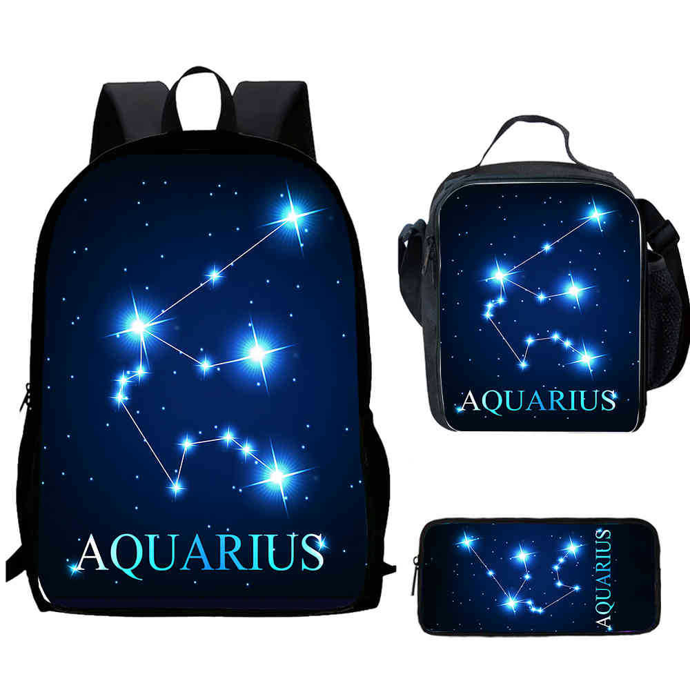 12 Sternbilder Schultasche High Definition Multifunktion Oxford Leichter Rucksack Haare
