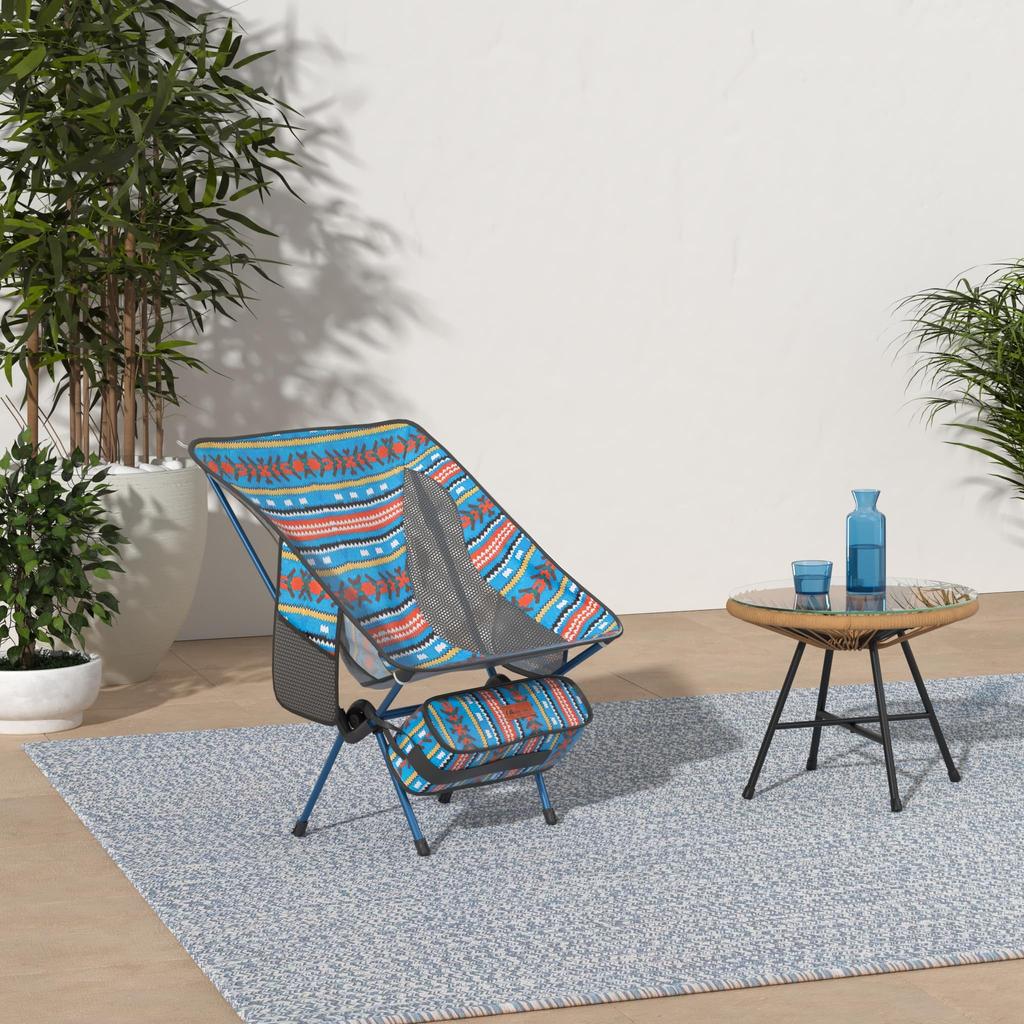 Moon Lence Outdoor Chair Camping Chair Compact Folding Ultra Light Storage Bag Hiking Load Capacity 150kg Blue