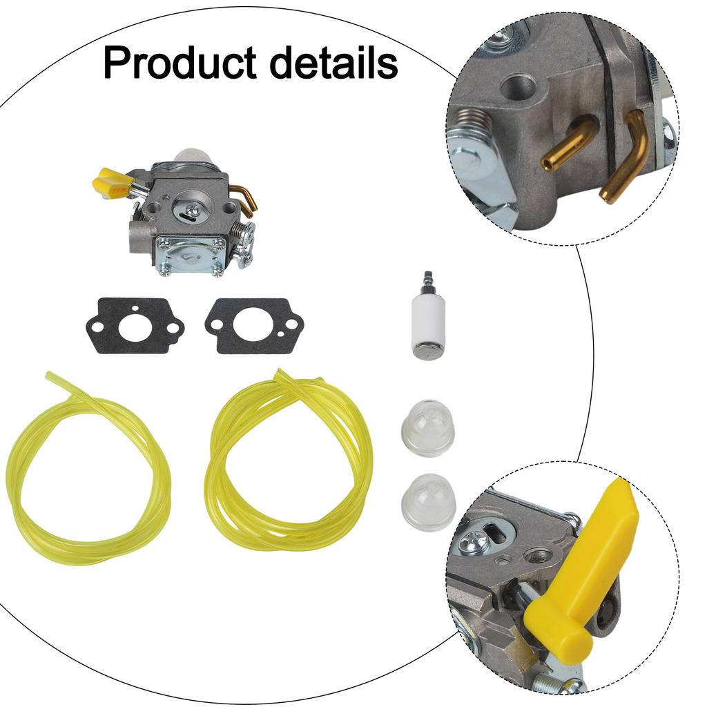 1set Carburettor Kit With Gasket Bulb Fuel Filter For RBC30SET RLT30CET RLT26CDS RBC26SES Trimmers Brush Cutter Line Trimmer