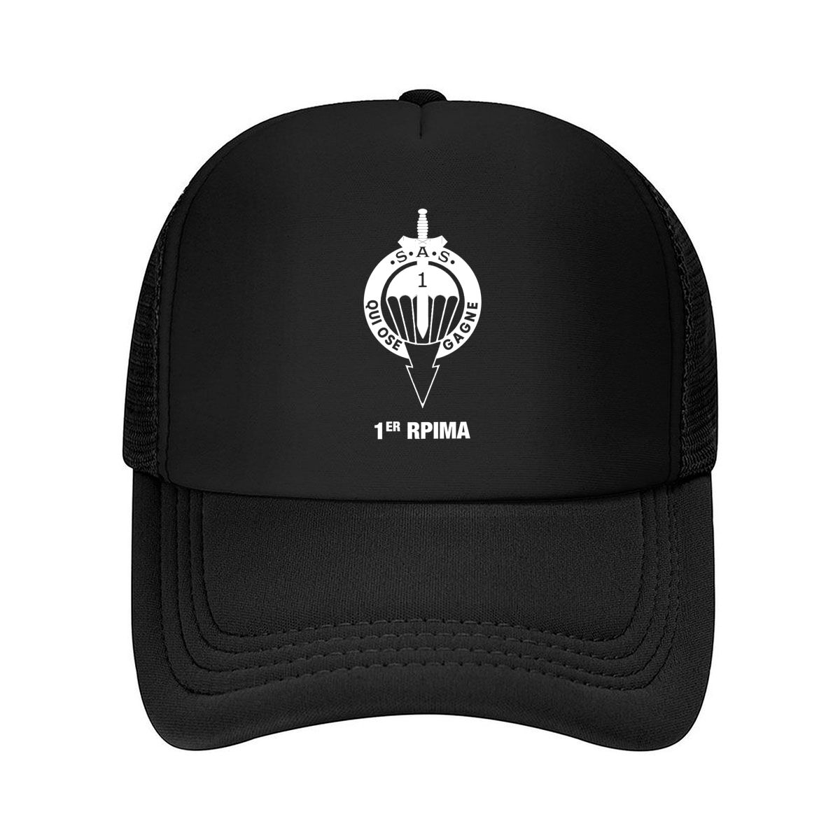 

“1er RPIMA Insignia” - Military Parachute Regiment Badge, Signifying Elite Troops Mesh Baseball Cap One Size