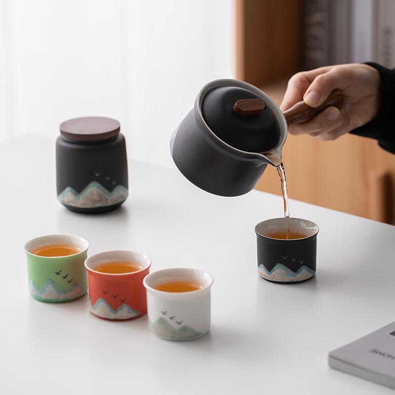 Si Mei Tang Qianli Jiangshan Ceramic Kung Fu Tea Set