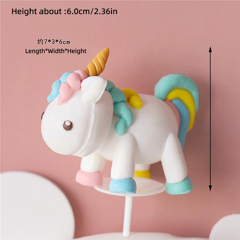 Rainbow Cake Topper Unicorn Birthday Party Decoration Kids Toddlers Birthday Party Happy Birthday Colorfu Rainbow Theme Supplies