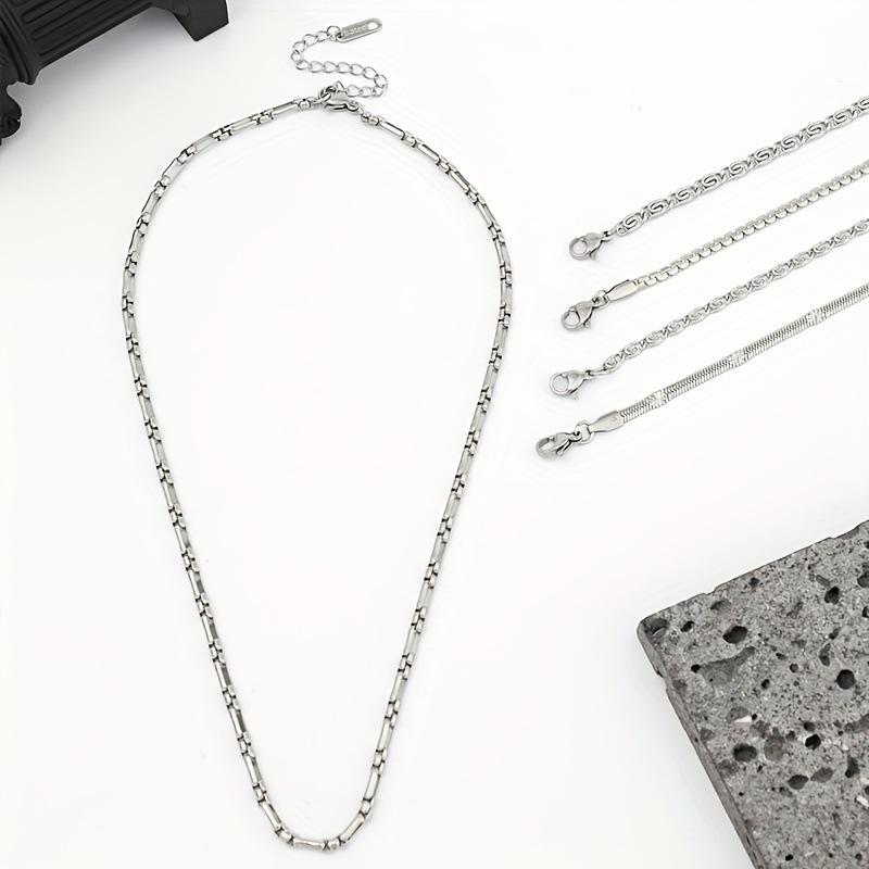 Unisex Necklace Set Titanium Steel Necklace Five-piece Set Extremely Fine Necklace Jewelry Factory Direct Sales