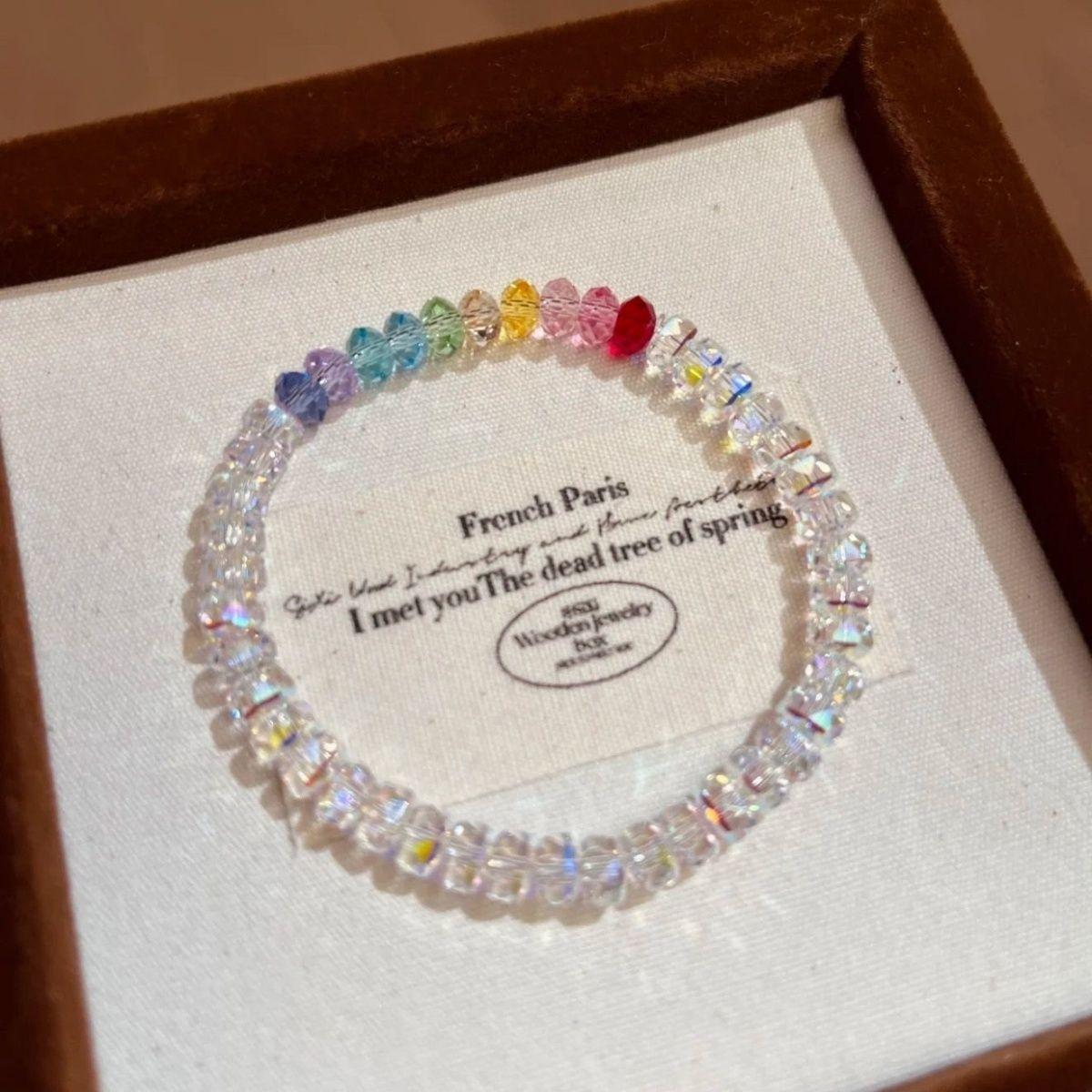 Crystal Beaded Bracelet Friendship Bangle for Best Friends