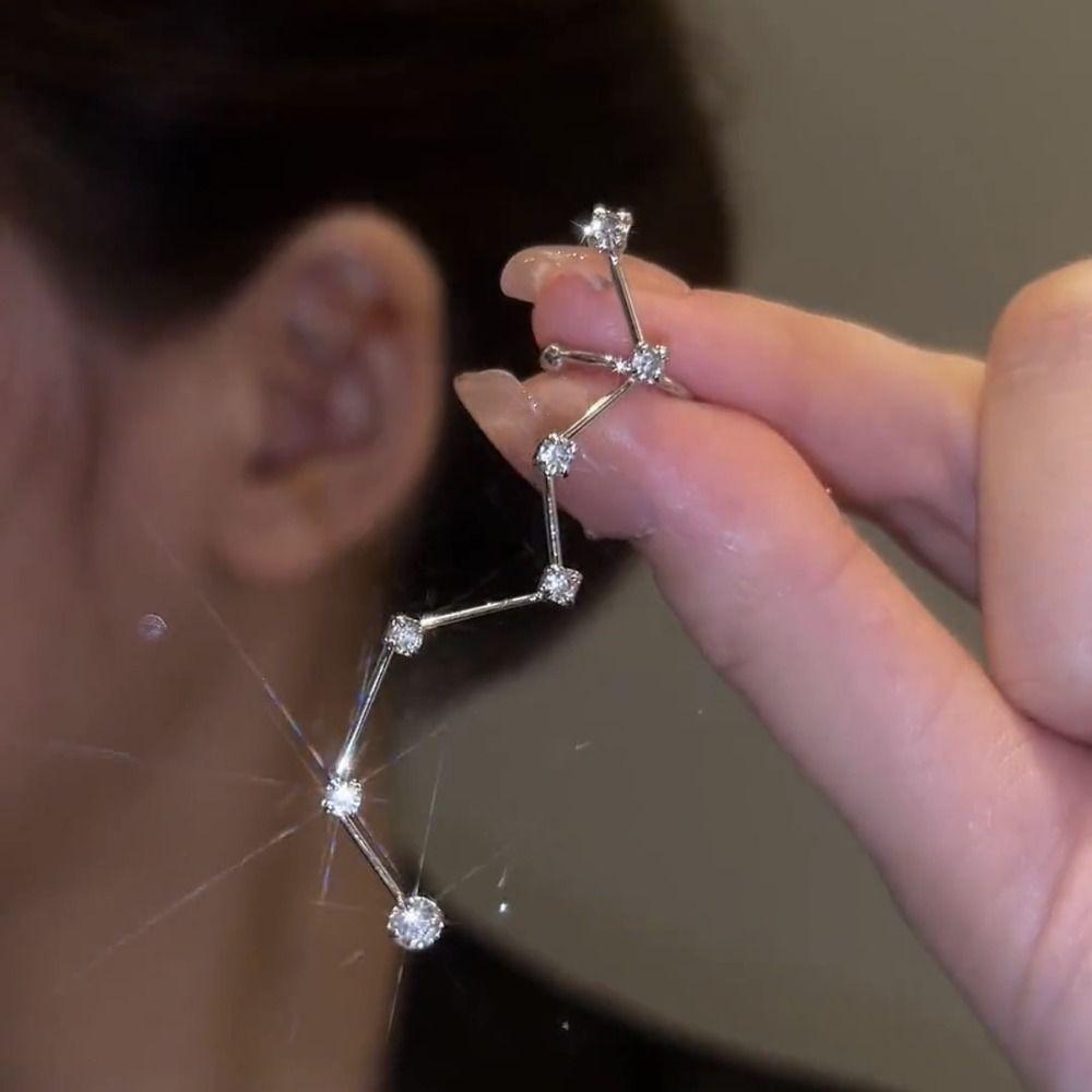 

Клипса для уха Climber, корейская сережка для ушной косточки, горный хрусталь, пирсинг хряща, женская сережка