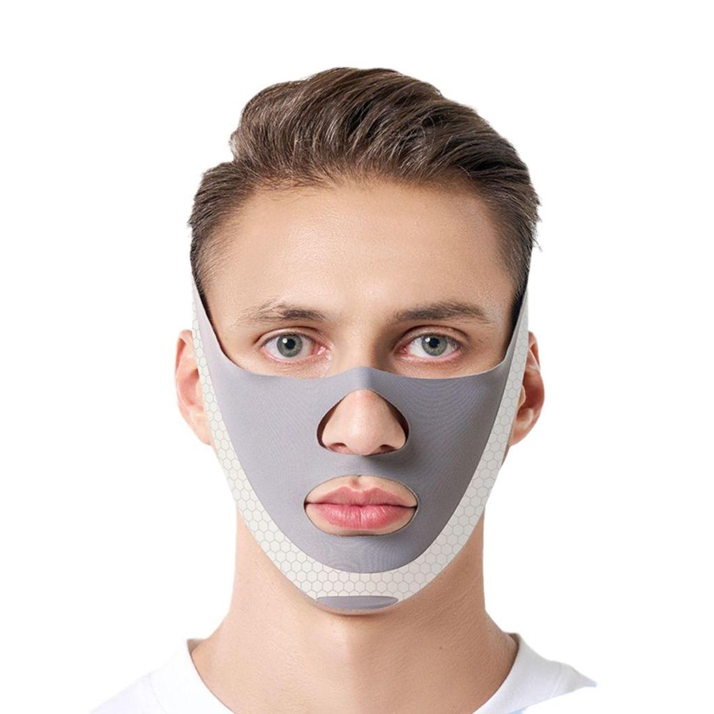 Men's V-Face Lifting Bandage: Full Face Shaping & Double Chin Reduction Sleep Mask