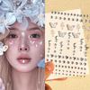 Children's Rhinestone Rose Diamond Face Stickers for Concert Makeup & Styling
