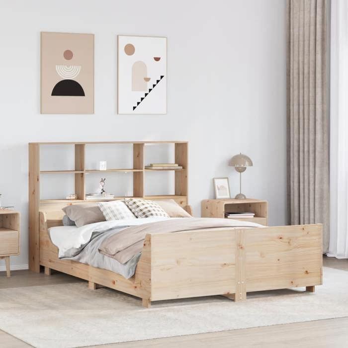 VidaXL Bunk Bed Without Mattress 140x200 Cm Solid Wood, Bed, Bedroom Furniture, Bed with Storage, Bed 3323806