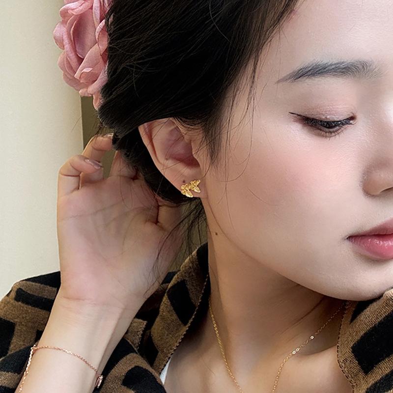 Vintage Elegant Conch Butterfly Stud Earrings For Women Girls Fashion Exquisite Temperament Earrings Jewelry Accessories Gifts