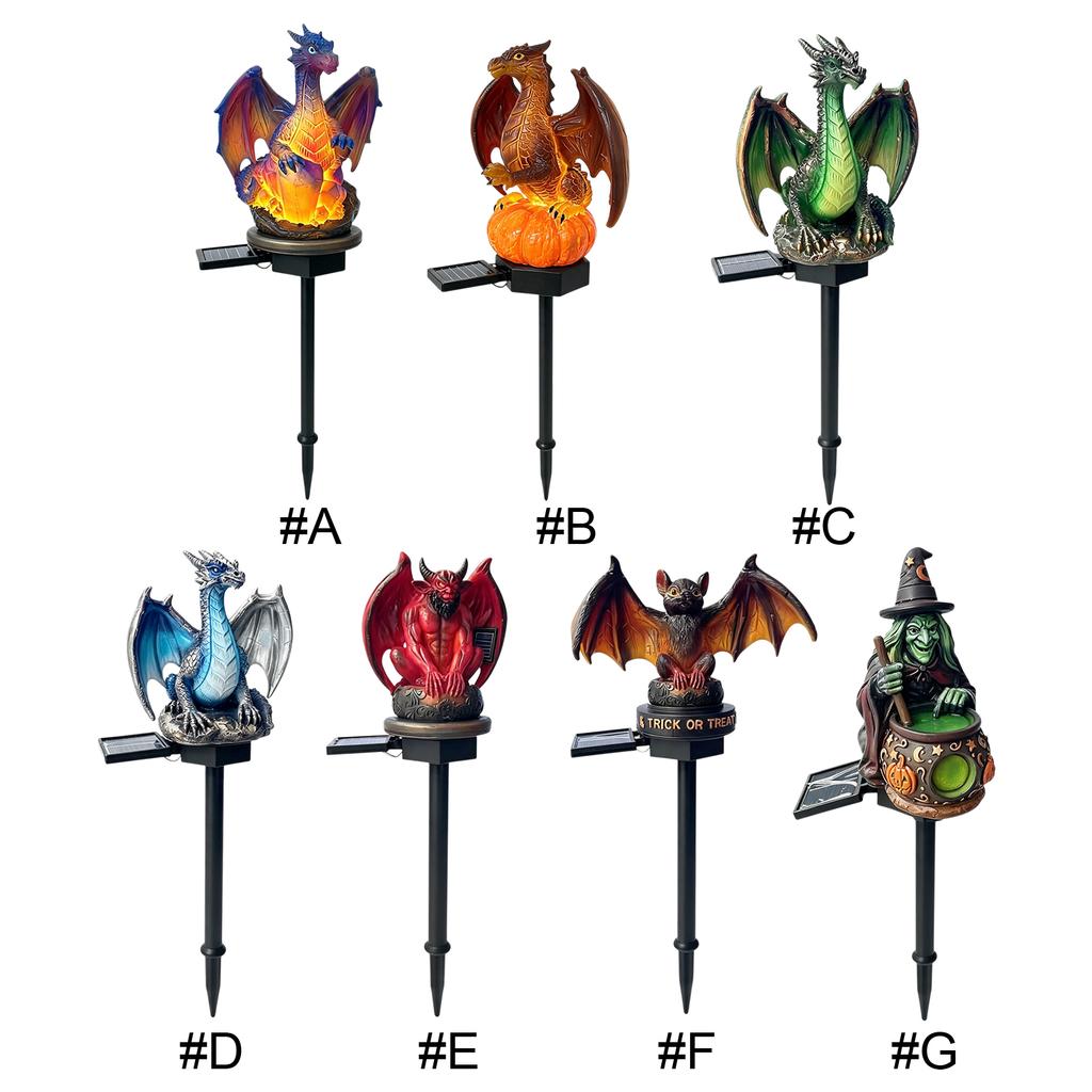 Solar Garden Statue Light Guardian Resin Figurine Waterproof Auto On Off Outdoor Pathway Landscape Yard