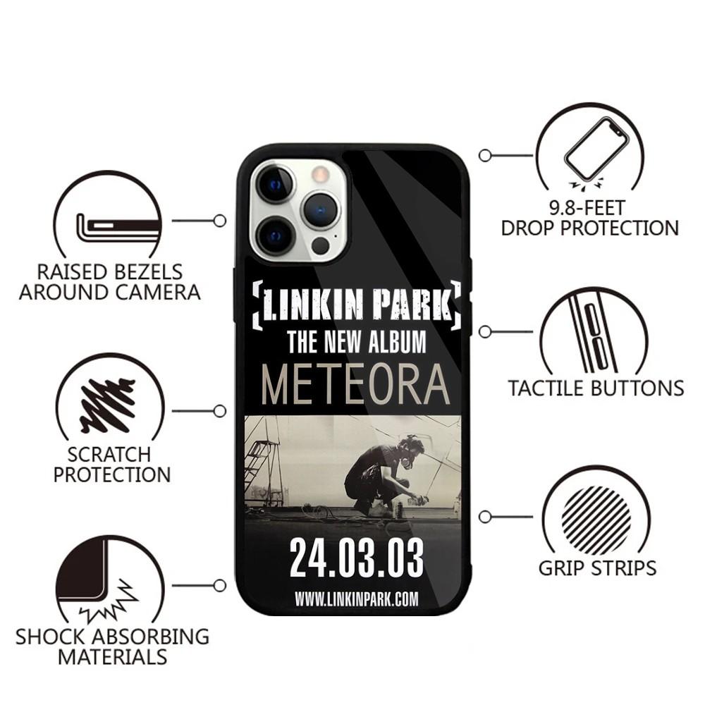 L-Linkin Meteora P-Park Phone Case Strong Magnetic For IPhone 15,14,13,Pro,Max,Plus,11,12,Mini For Magsafe Wireless Charging