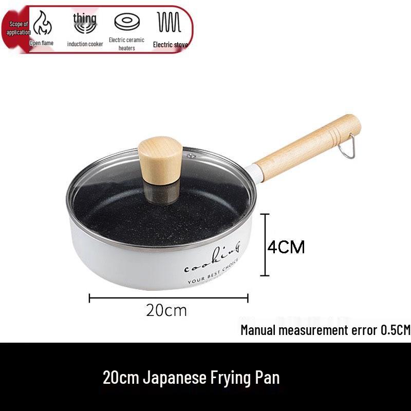 Sheng Bang Rong Non-Stick Flat-Bottom Frying Pan with Maifan Stone for Mini Induction Cookers